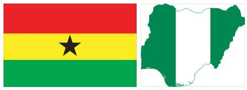 Ghana Flag and Map