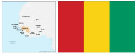 Guinea Flag and Map